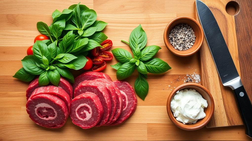 gather ingredients before cooking