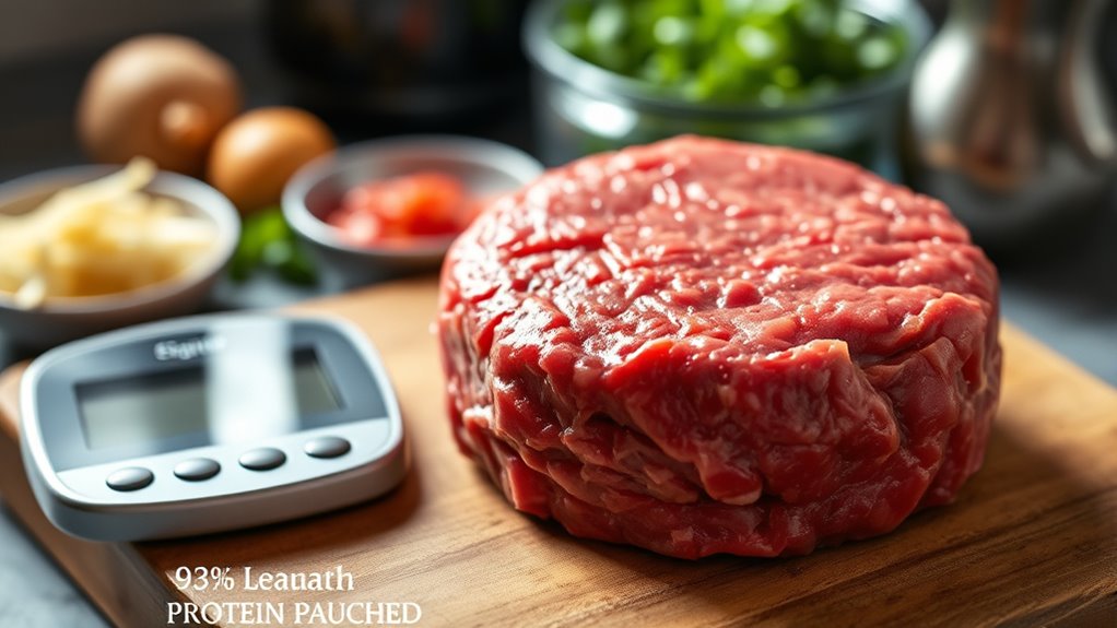 ground beef protein content