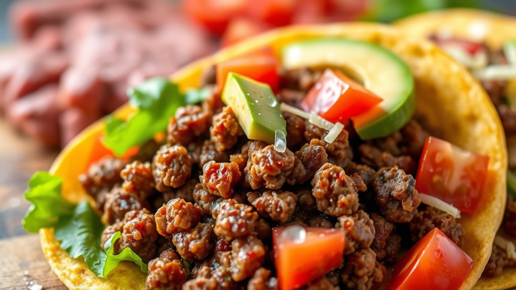 ground beef protein content