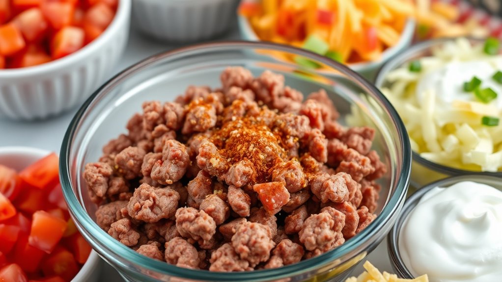 spread creamy seasoned mixture