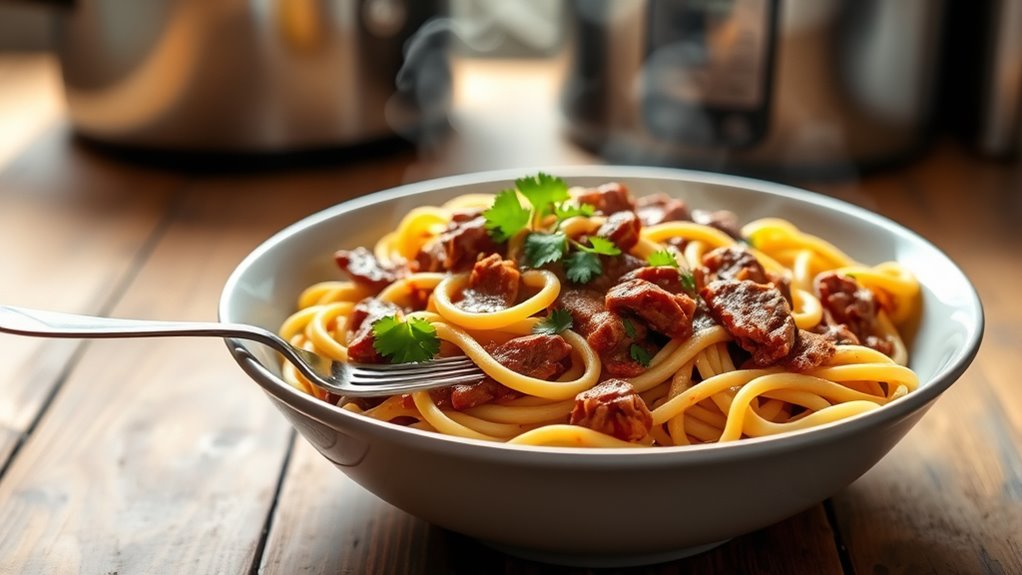 combine simmer toss garnish