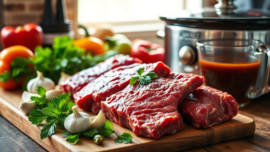 gather ingredients for beef