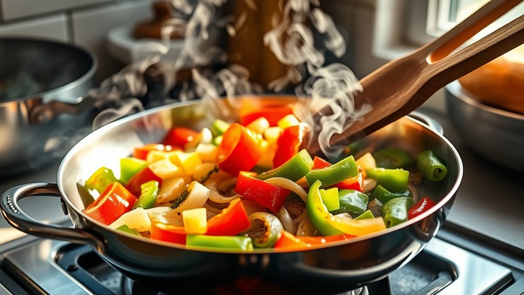 saut vegetables until caramelized