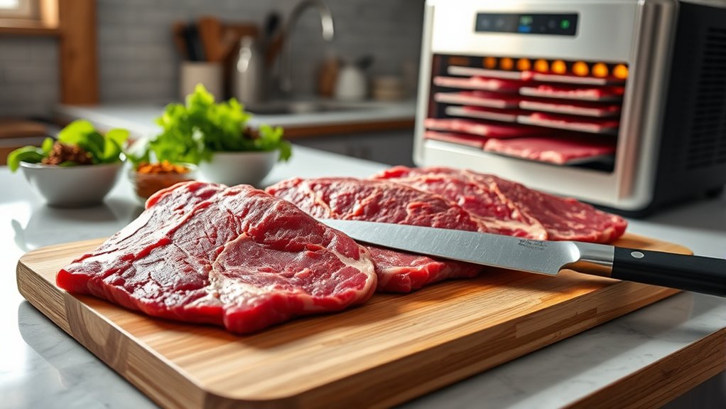 slice meat evenly thin