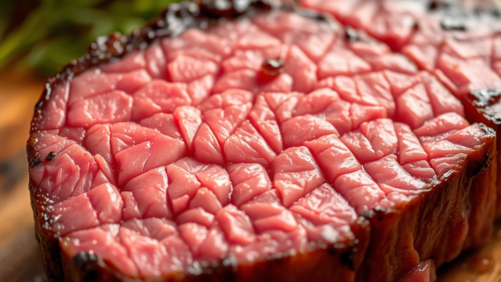 texture influenced by muscle connective tissue