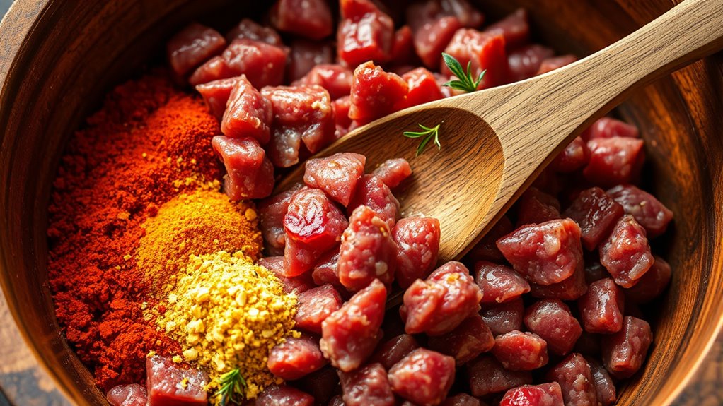 thoroughly mix marinade evenly