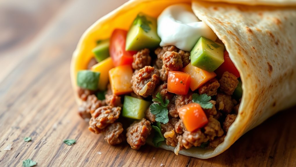 beef beans rice cheese