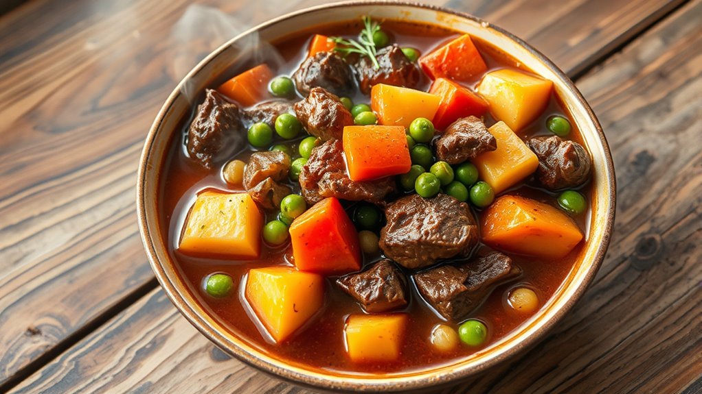 beef stew calorie content