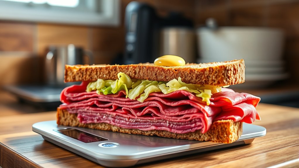 calculate corned beef calories