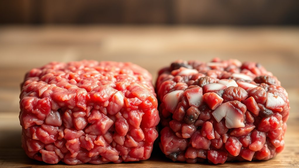 calorie differences in beef