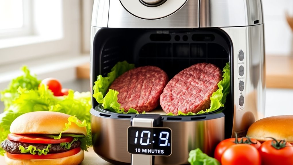 cook frozen beef patties