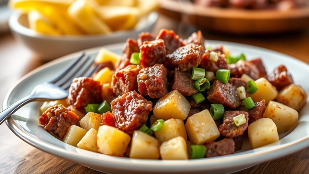 corned beef hash protein content