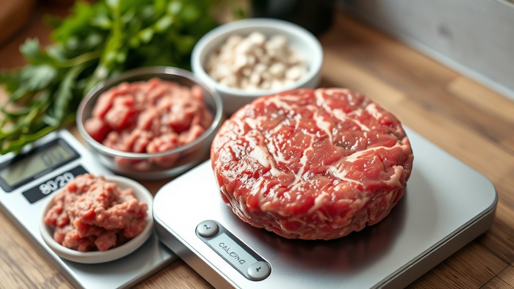 ground beef calorie comparisons