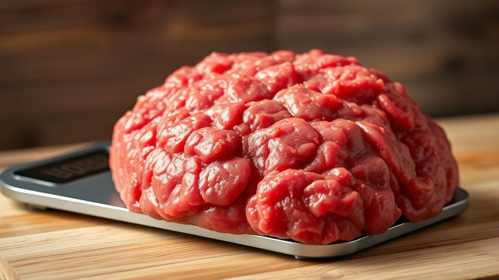 ground beef calorie info