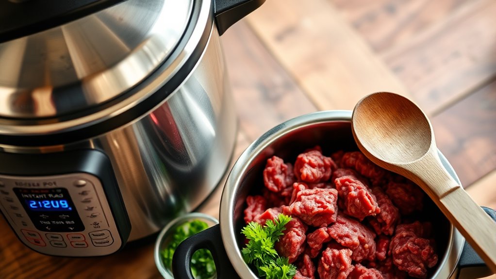 prepare season brown beef