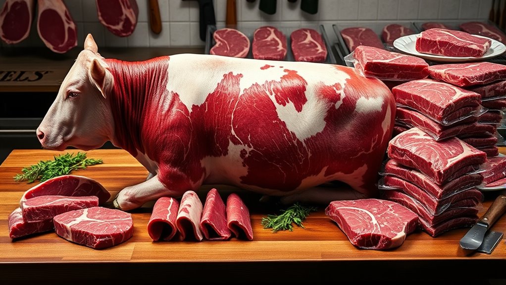 quarter cow meat cuts