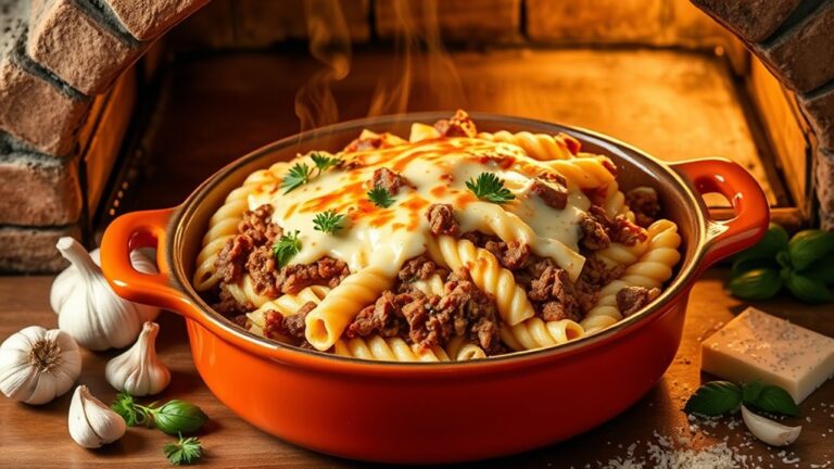 creamy beef pasta casserole