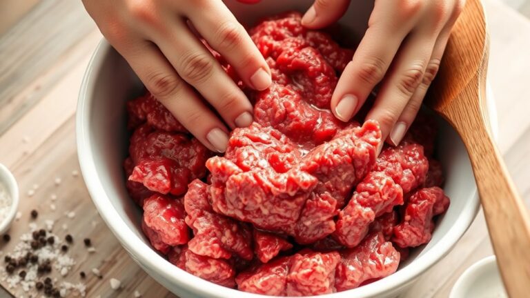 handle meat gently gently