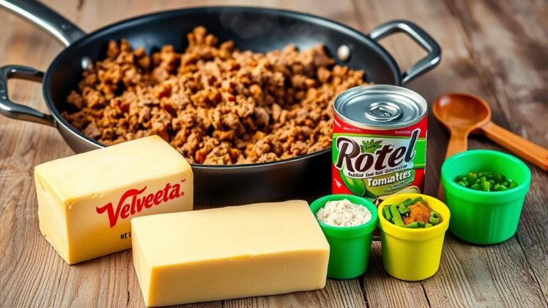 make ground beef velveeta dip