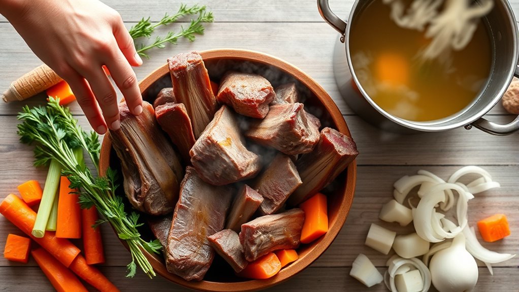 prepare simmer strain broth